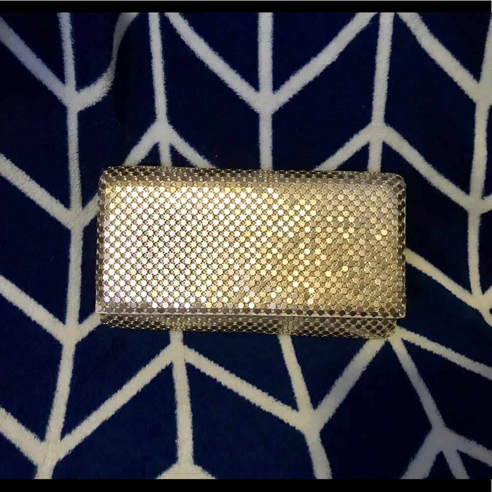 Gunne Sax Gold Clutch/Crossbody Purse